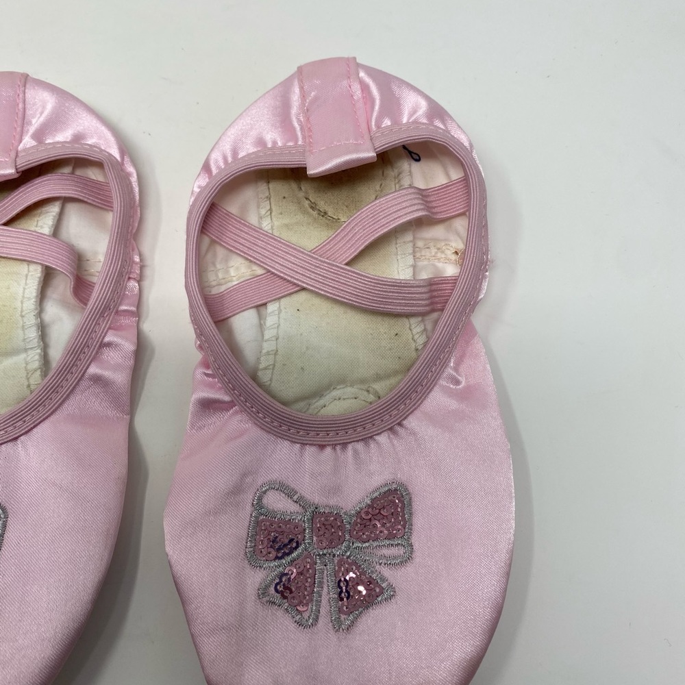 Pink Sequined Ballet Slipper Shoes - Picture 5 of 9